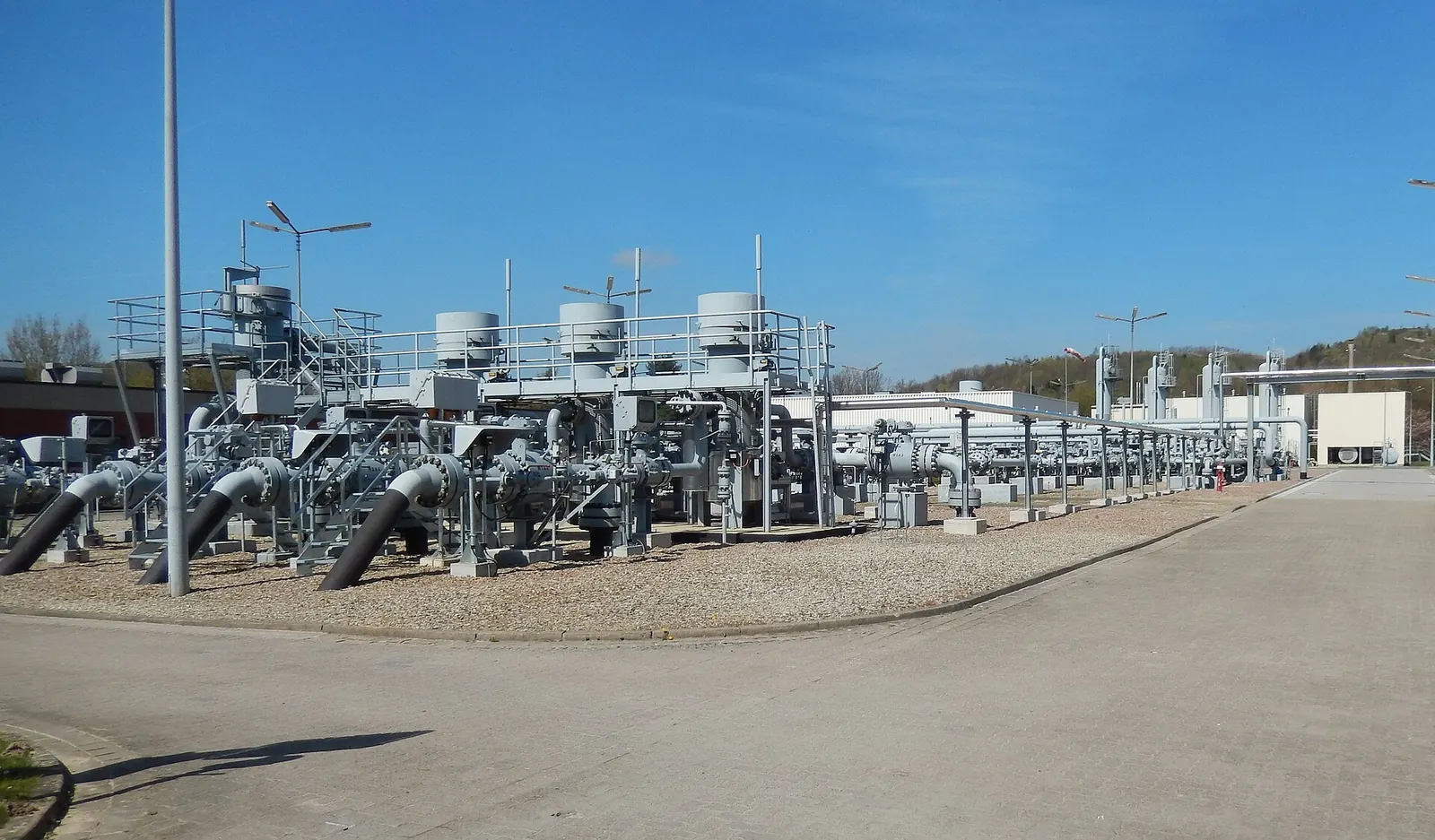 The underground natural gas storage facility at Empelde near Hanover, Germany