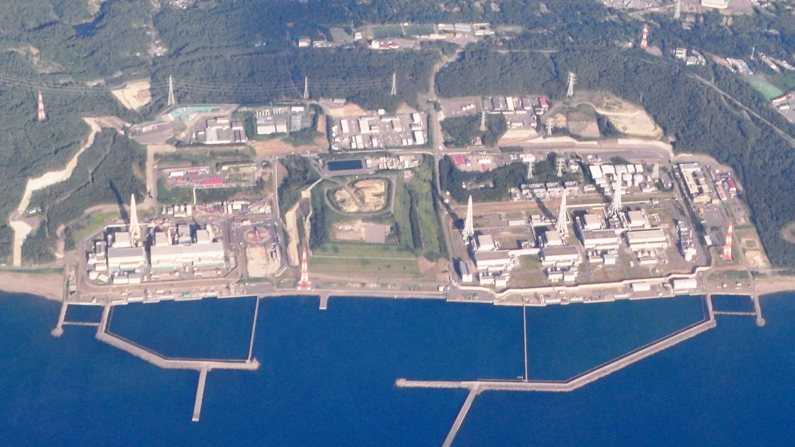 Aerial view of the Kashiwazaki-Kariwa nuclear power plant, Niigata, Japan