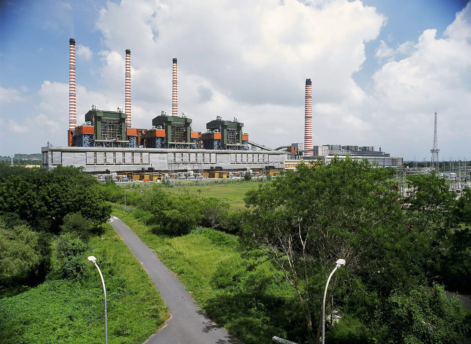 The NTPC Ramagundam thermal power station, Telangana, India