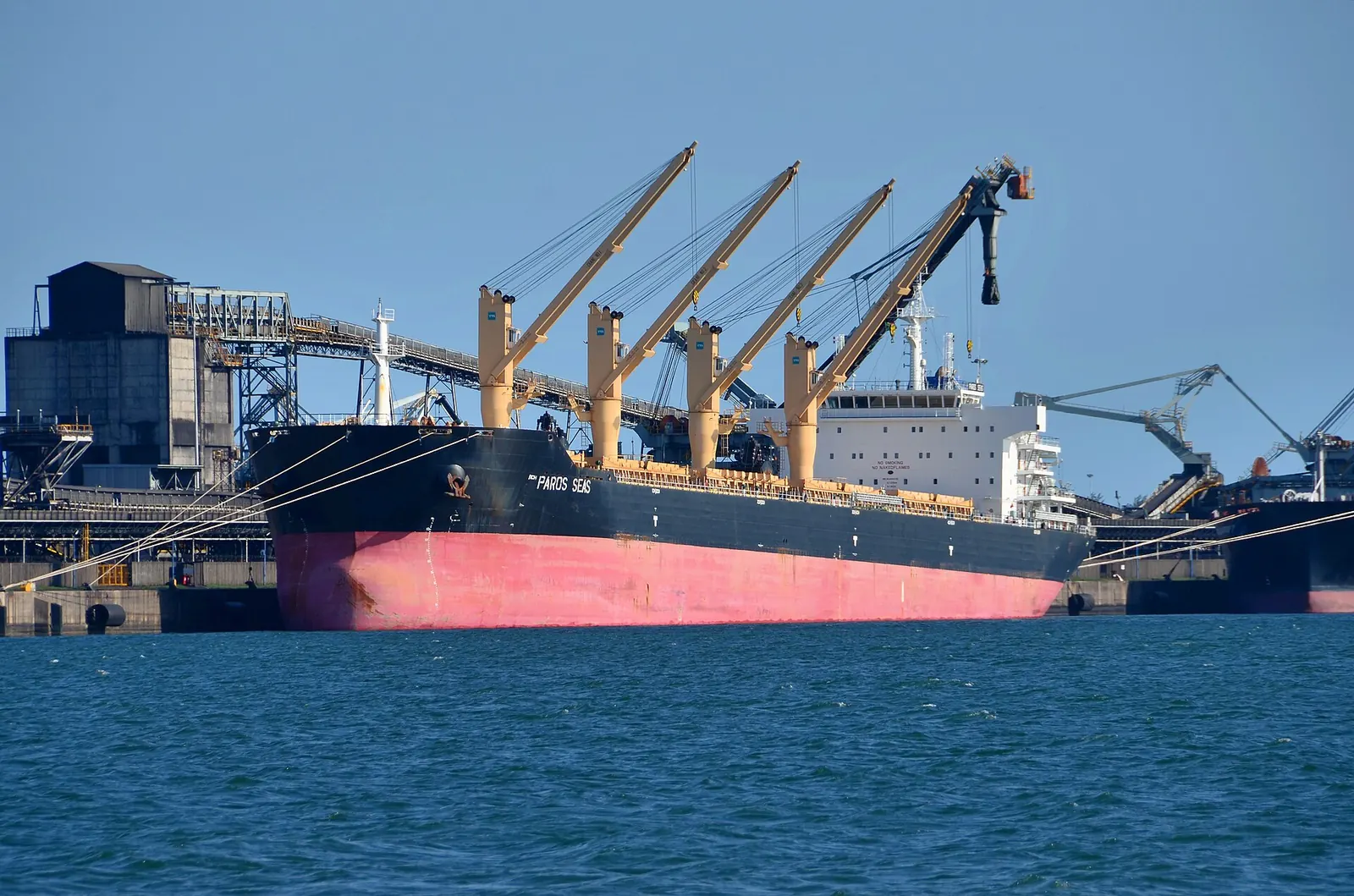 A bulk carrier loading at the Richards Bay Coal Terminal, South Africa