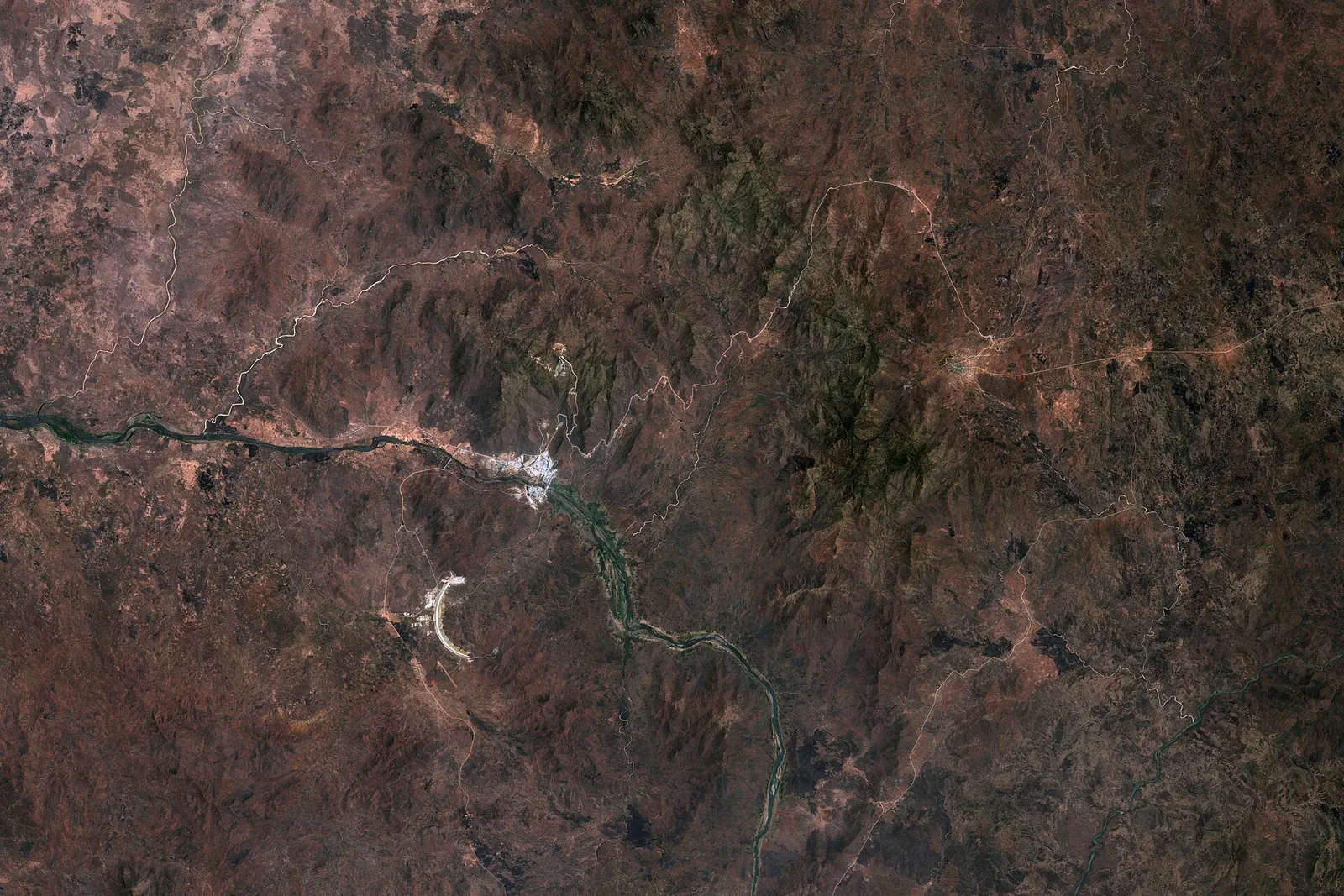 The Grand Ethiopian Renaissance Dam on the Blue Nile, Ethiopia