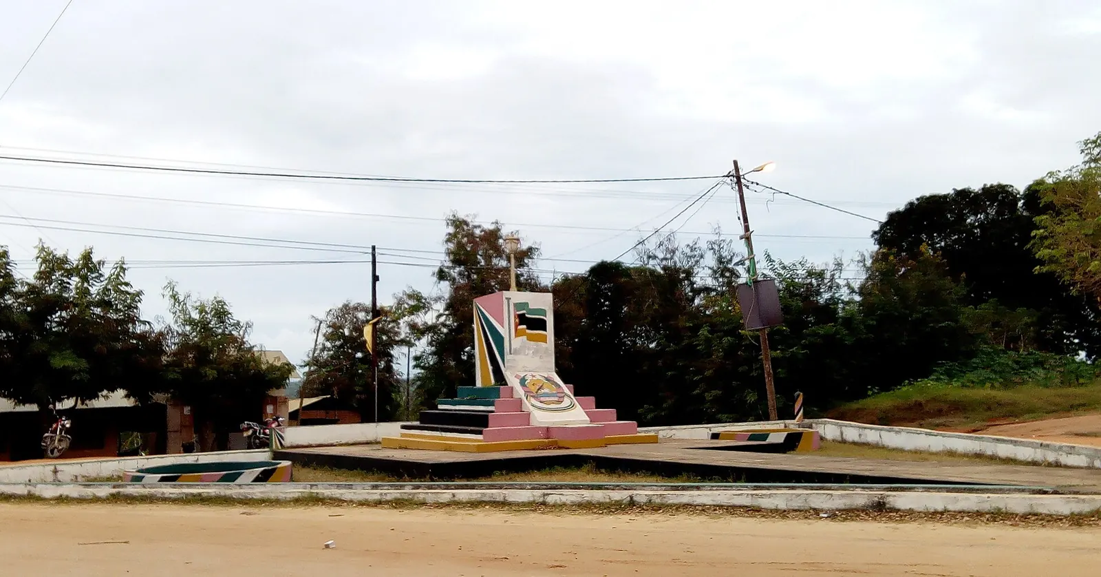 A square in the town of Palma, Cabo Delgado, Mozambique